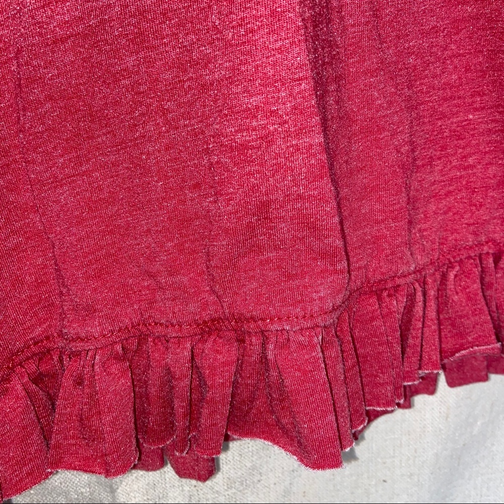 Girls Red Ruffled Top Chaser - Picture 2 of 6
